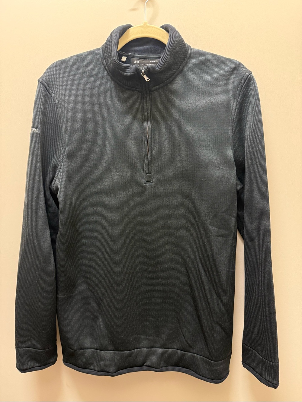 Under Armour Men's Black Quarter-Zip Pullover - Like New Sz small